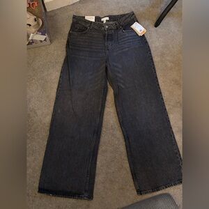 H&M Black Wide Leg Jeans